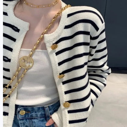 ELLE Striped Cardigan