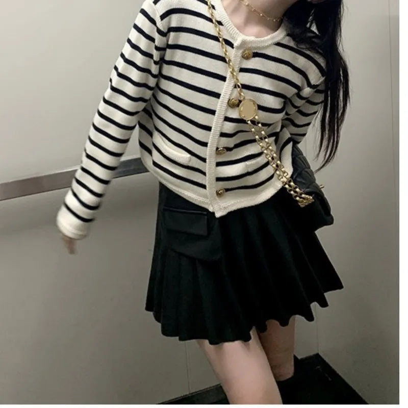 ELLE Striped Cardigan