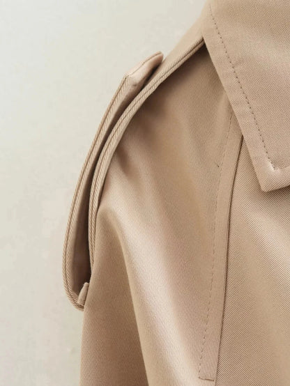 MAREN Belted Cropped Trench