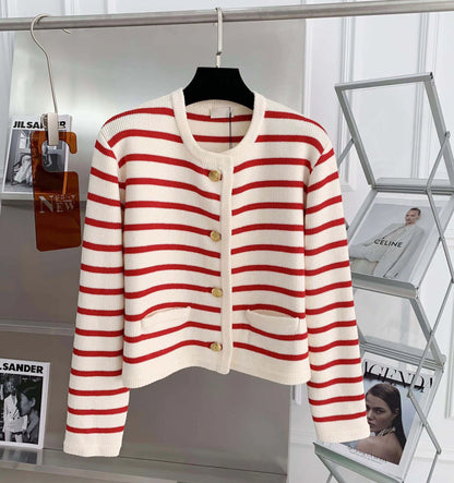 ELLE Striped Cardigan