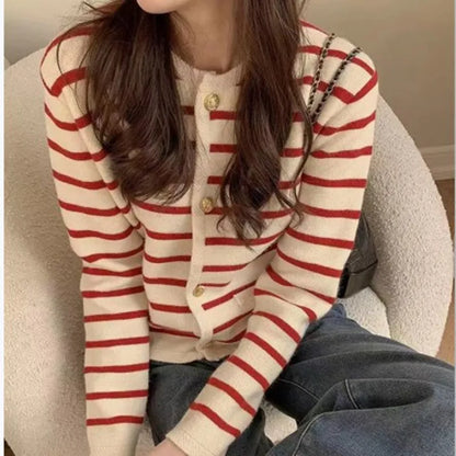 ELLE Striped Cardigan