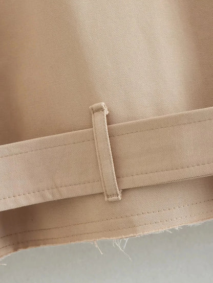 MAREN Belted Cropped Trench