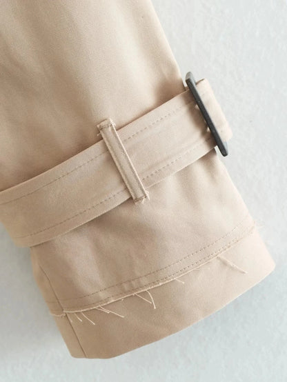 MAREN Belted Cropped Trench